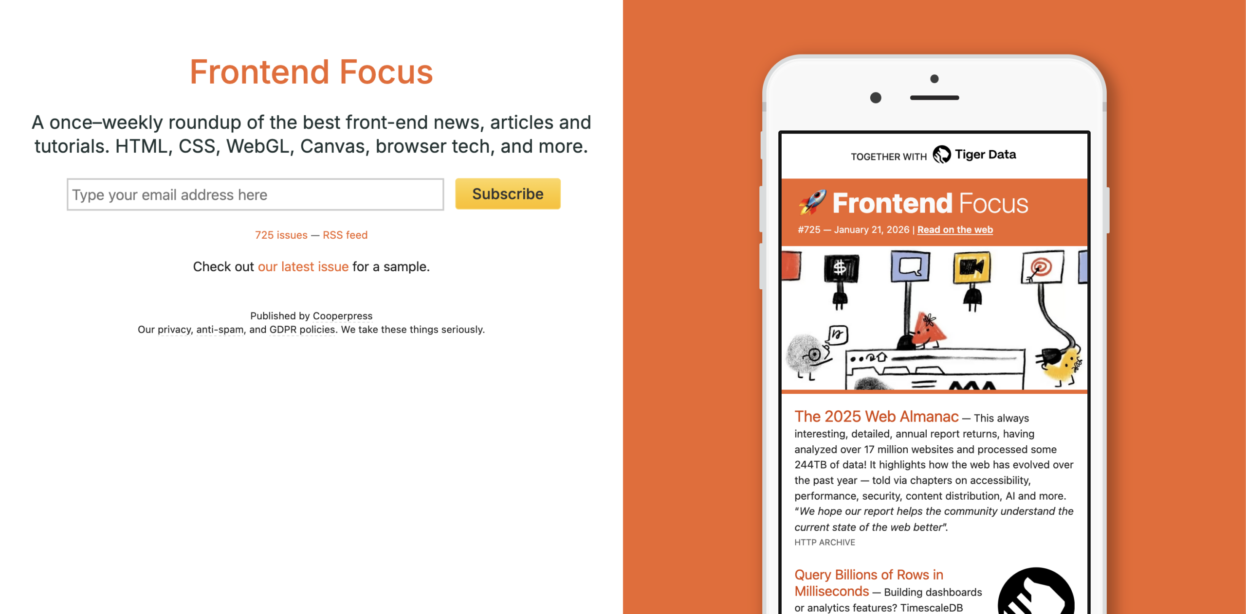 Top newsletters pour les frontend designers